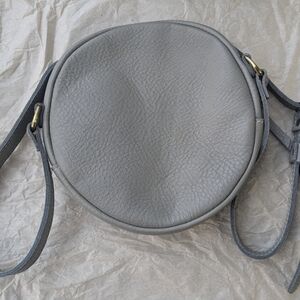 Portland Leather Goods Circle Crossbody - Nimbus Gray - Large - New